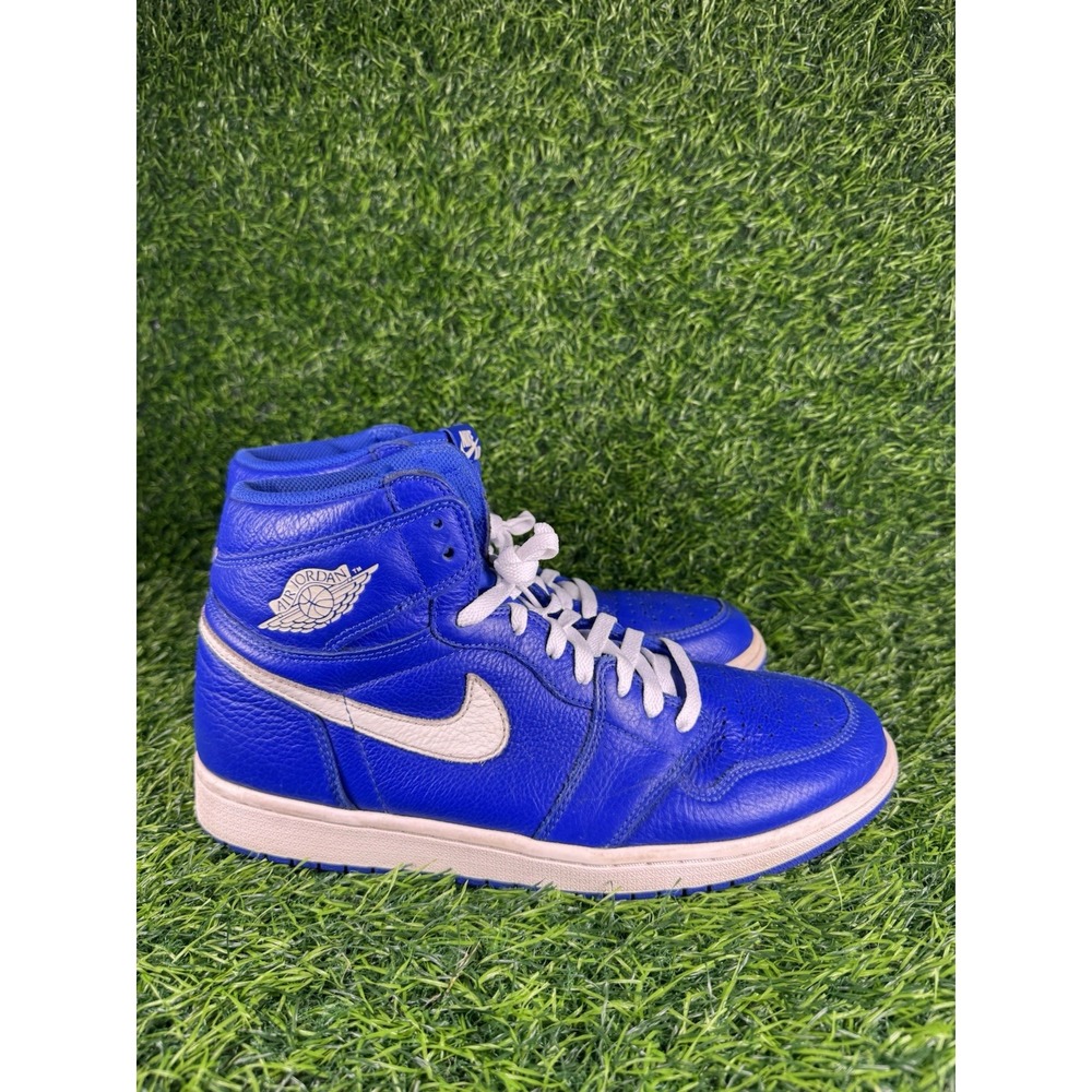 Jordan 1 Retro OG High Hyper Royal Blue Leather Sneakers 555088-401 Mens 11.5